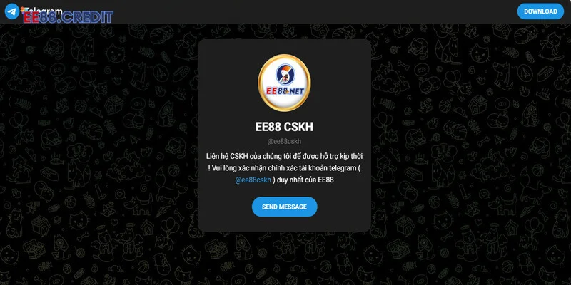 Liên hệ EE88 qua Telegram